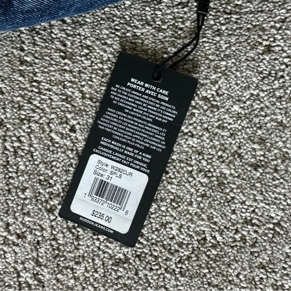 Hudson Jessi NWT High Waist Nonstretch Relaxed Boyfriend Jeans Speechless Sz 31 - Picture 2 of 9